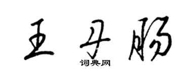 梁锦英王丹肠草书个性签名怎么写