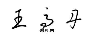 梁锦英王高丹草书个性签名怎么写