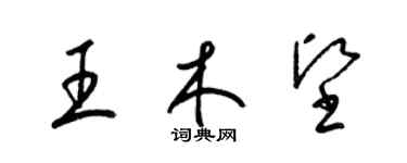 梁锦英王木坚草书个性签名怎么写