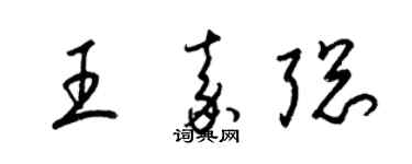 梁锦英王嘉聪草书个性签名怎么写