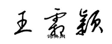 梁锦英王霜颖草书个性签名怎么写