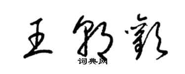 梁锦英王朝欢草书个性签名怎么写