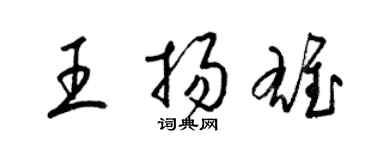 梁锦英王扬雄草书个性签名怎么写