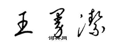 梁锦英王曼洁草书个性签名怎么写