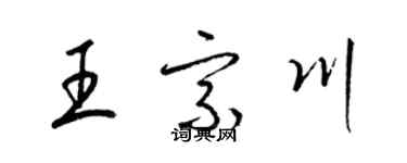 梁锦英王宗川草书个性签名怎么写