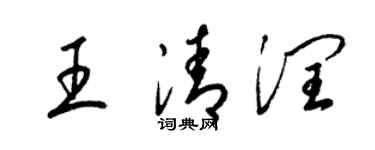 梁锦英王清润草书个性签名怎么写
