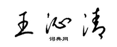 梁锦英王沁清草书个性签名怎么写