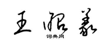 梁锦英王昭义草书个性签名怎么写
