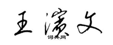 梁锦英王滨文草书个性签名怎么写