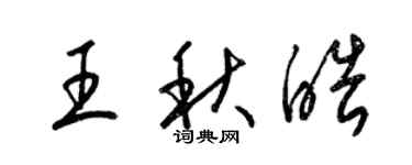 梁锦英王秋皓草书个性签名怎么写