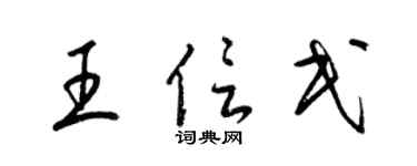 梁锦英王信民草书个性签名怎么写