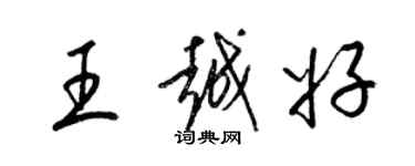 梁锦英王越好草书个性签名怎么写