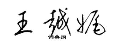梁锦英王越娓草书个性签名怎么写