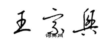 梁锦英王宗兴草书个性签名怎么写
