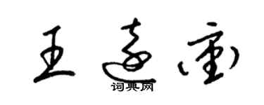 梁锦英王远冲草书个性签名怎么写