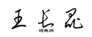 梁锦英王长昆草书个性签名怎么写