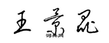 梁锦英王景昆草书个性签名怎么写