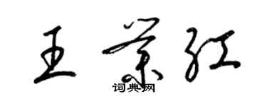 梁锦英王业红草书个性签名怎么写