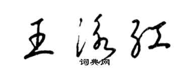 梁锦英王泳红草书个性签名怎么写