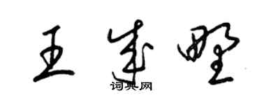 梁锦英王成野草书个性签名怎么写