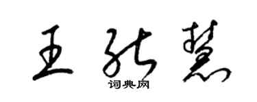 梁锦英王能慧草书个性签名怎么写