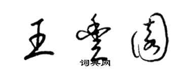 梁锦英王丰园草书个性签名怎么写