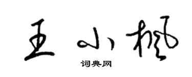 梁锦英王小枫草书个性签名怎么写