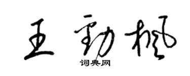 梁锦英王劲枫草书个性签名怎么写