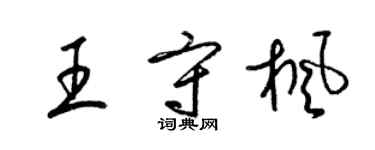 梁锦英王守枫草书个性签名怎么写