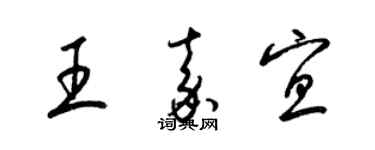 梁锦英王嘉宜草书个性签名怎么写