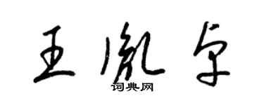 梁锦英王胤卓草书个性签名怎么写