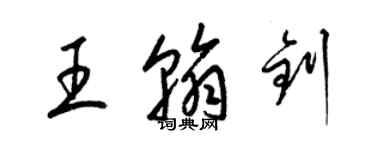 梁锦英王翰钊草书个性签名怎么写