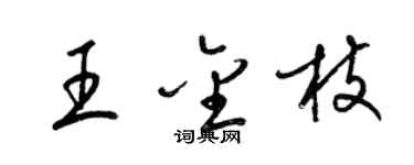 梁锦英王金枝草书个性签名怎么写