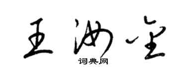 梁锦英王汝金草书个性签名怎么写