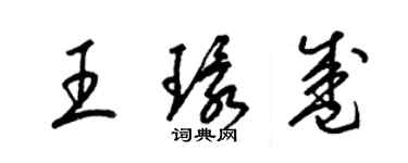 梁锦英王环盛草书个性签名怎么写
