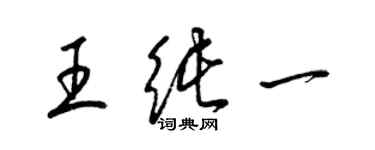 梁锦英王纯一草书个性签名怎么写