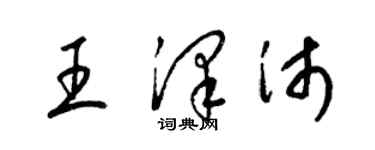 梁锦英王泽沛草书个性签名怎么写