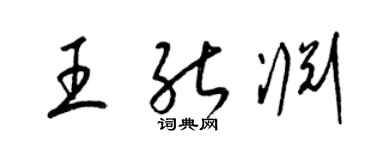 梁锦英王能渊草书个性签名怎么写