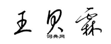 梁锦英王贝霖草书个性签名怎么写