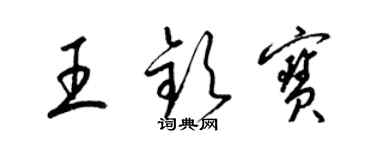 梁锦英王钦宝草书个性签名怎么写