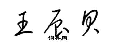 梁锦英王辰贝草书个性签名怎么写