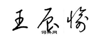梁锦英王辰愉草书个性签名怎么写