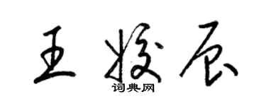 梁锦英王姣辰草书个性签名怎么写