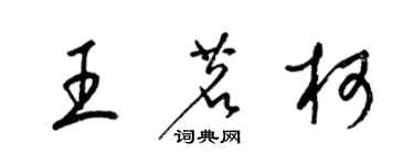 梁锦英王茗柯草书个性签名怎么写