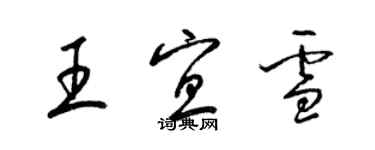 梁锦英王宜雪草书个性签名怎么写