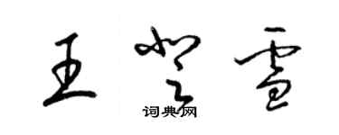 梁锦英王登雪草书个性签名怎么写