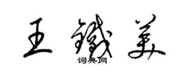 梁锦英王铁美草书个性签名怎么写