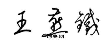 梁锦英王燕铁草书个性签名怎么写