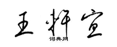 梁锦英王轩宜草书个性签名怎么写