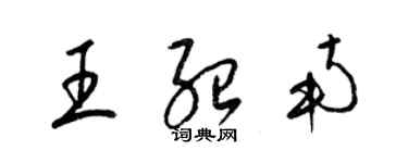 梁锦英王绍南草书个性签名怎么写